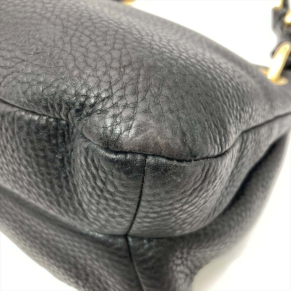 PRADA Black Leather Shoulder Bag - Picture 12 of 14